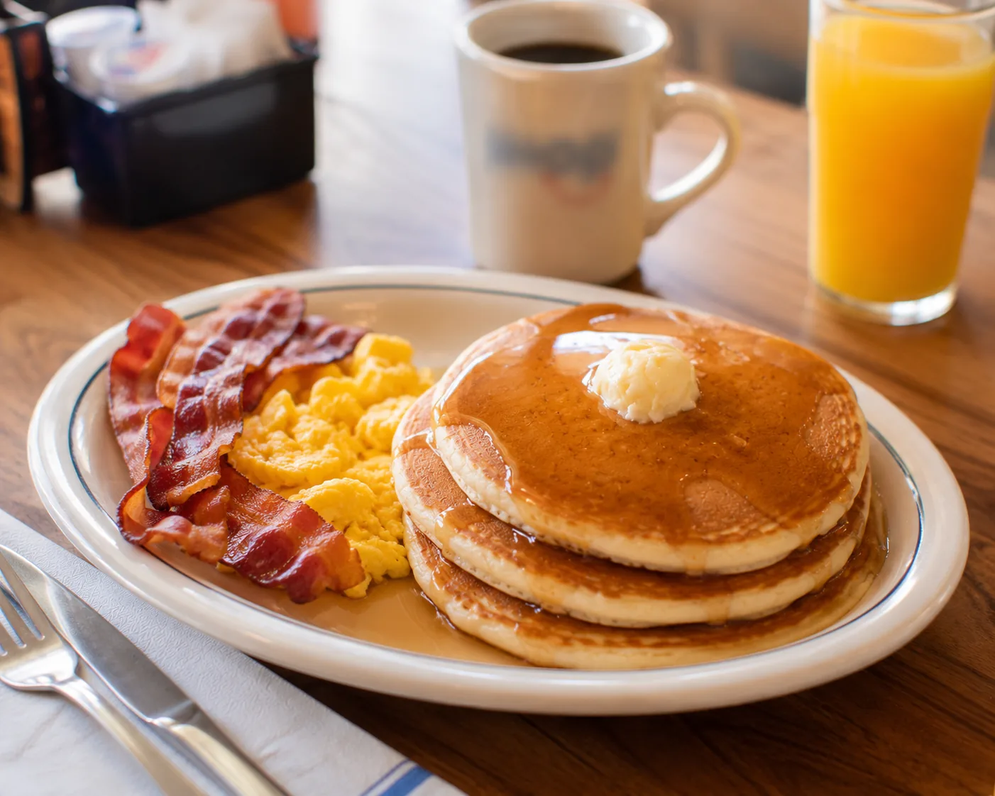 Simple satisfying breakfast plate, related to the best IHOP combos under $10