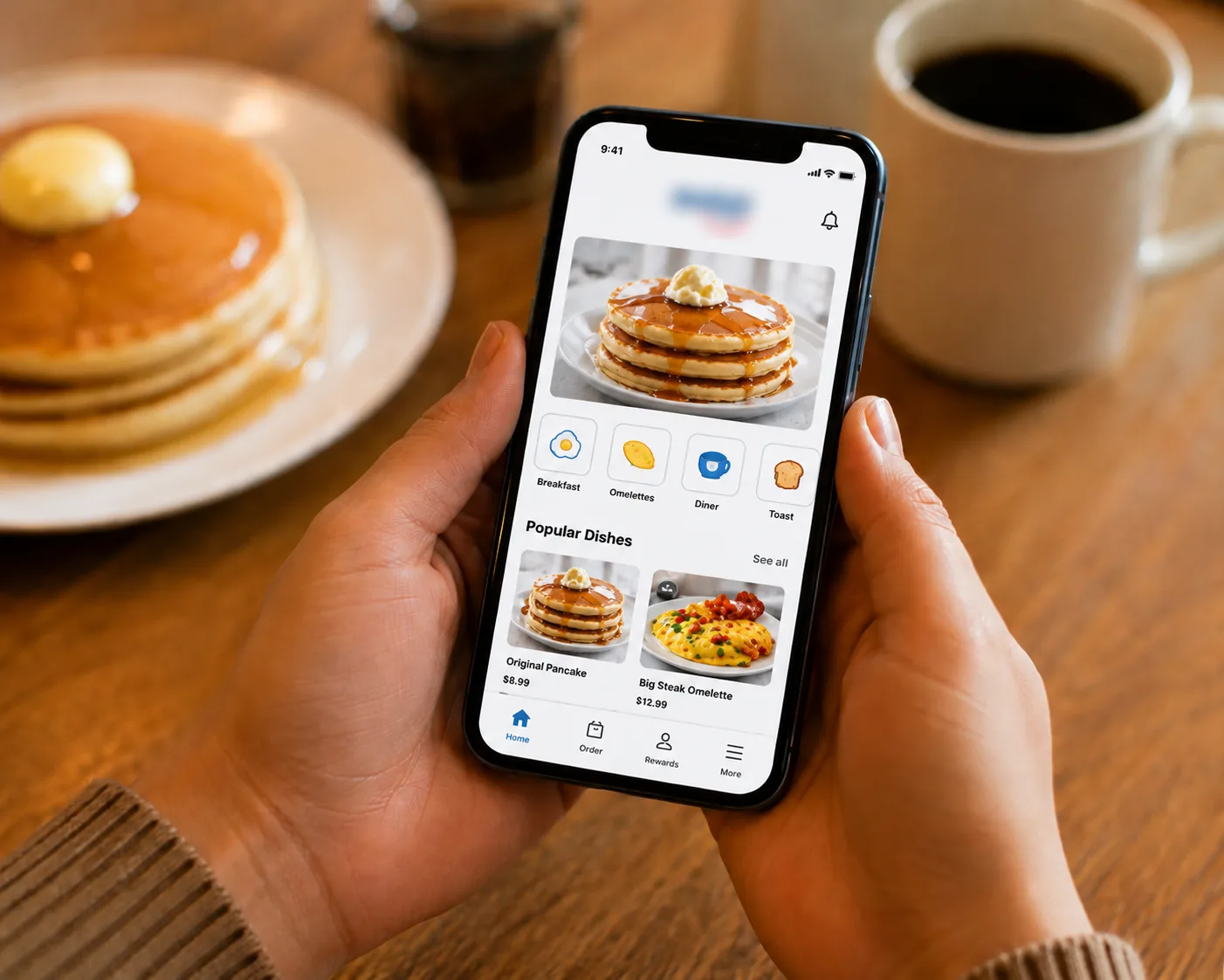 Signing up on a phone app, related to creating an IHOP rewards account